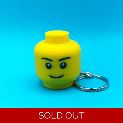 LEGO Mini Figure Head Fidget Clicker Keyring
